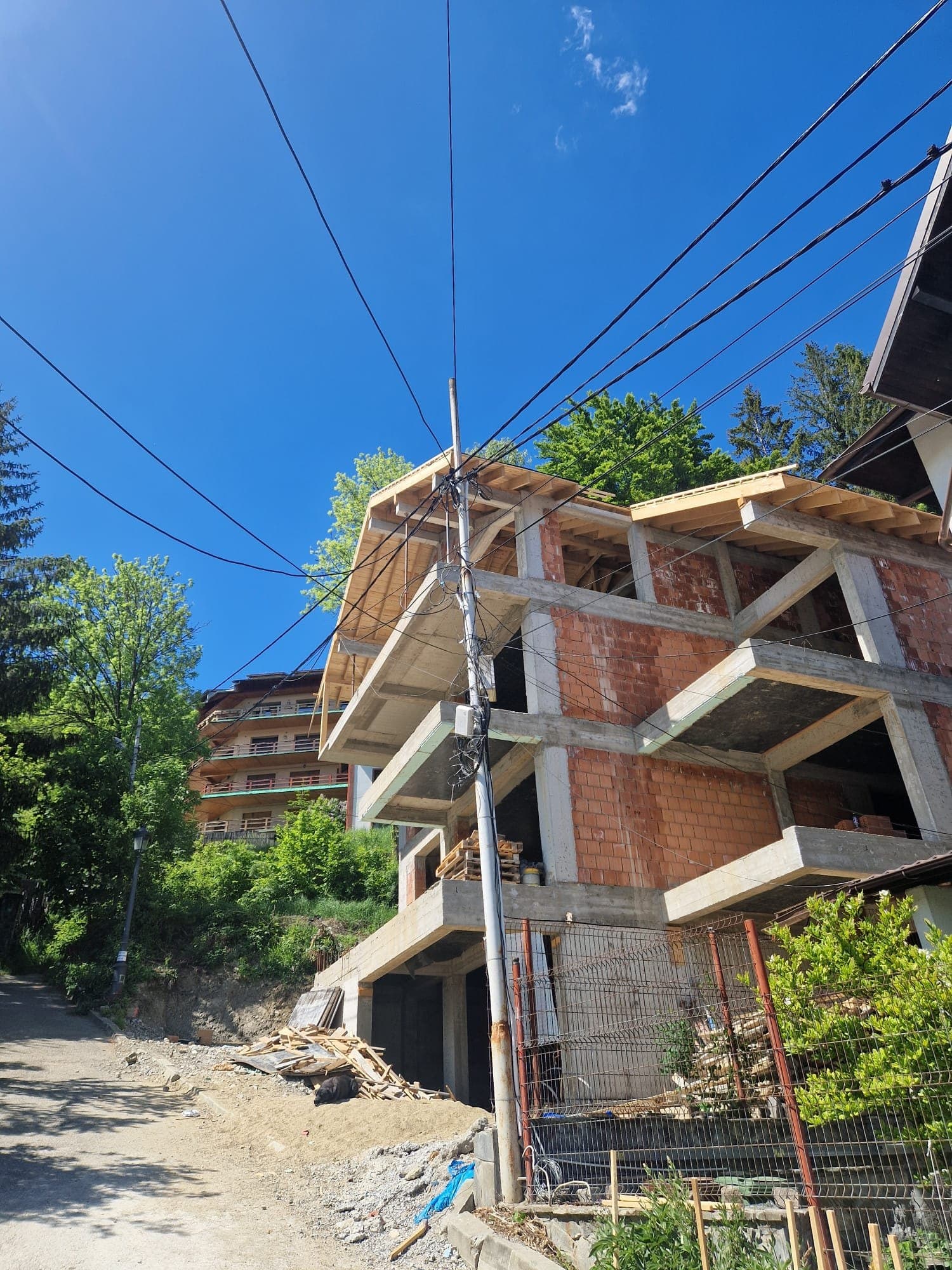 Terasele panoramice ale ansamblului, fază de structură
